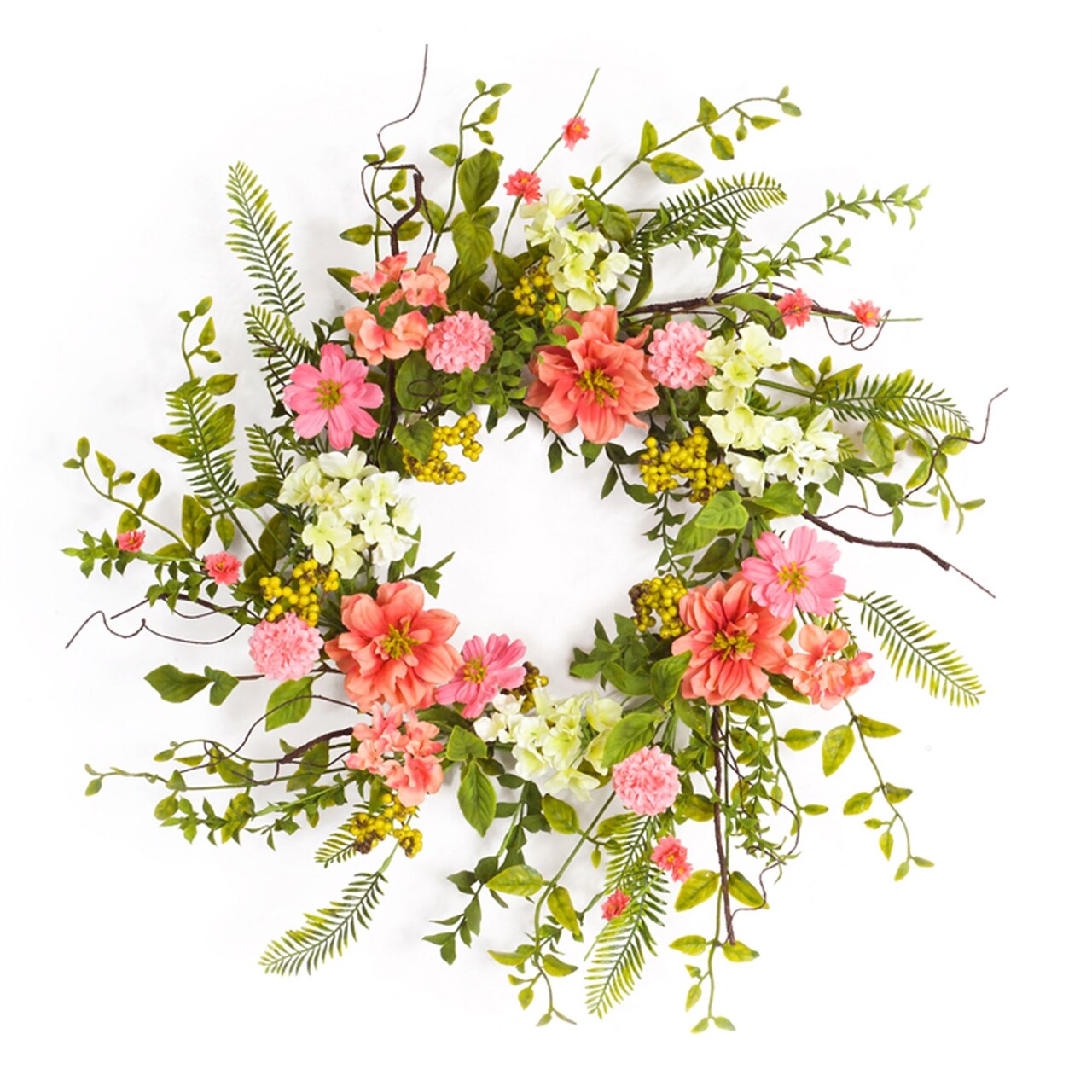 Melrose Cosmos and Berry Spring Floral Wreath - 27" - Multi-Color